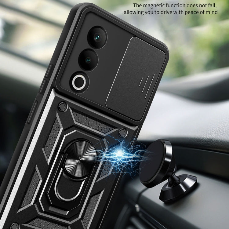 Funda Híbrida TPU y PC OnePlus Nord CE4 5G con Cubierta Deslizante Cámara (Plateada)