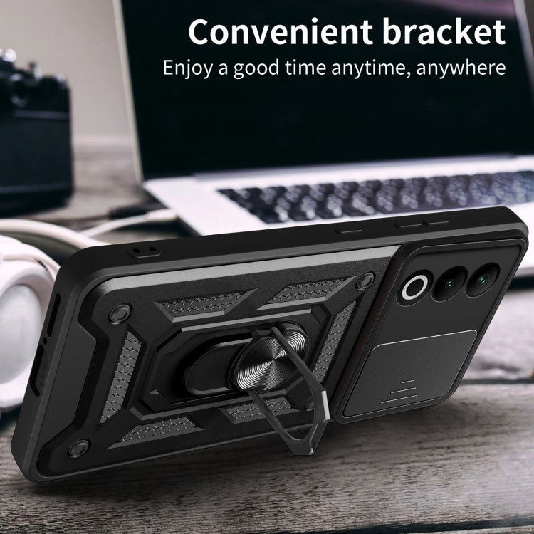 Funda Híbrida TPU y PC OnePlus Nord CE4 5G con Cubierta Deslizante Cámara (Plateada)