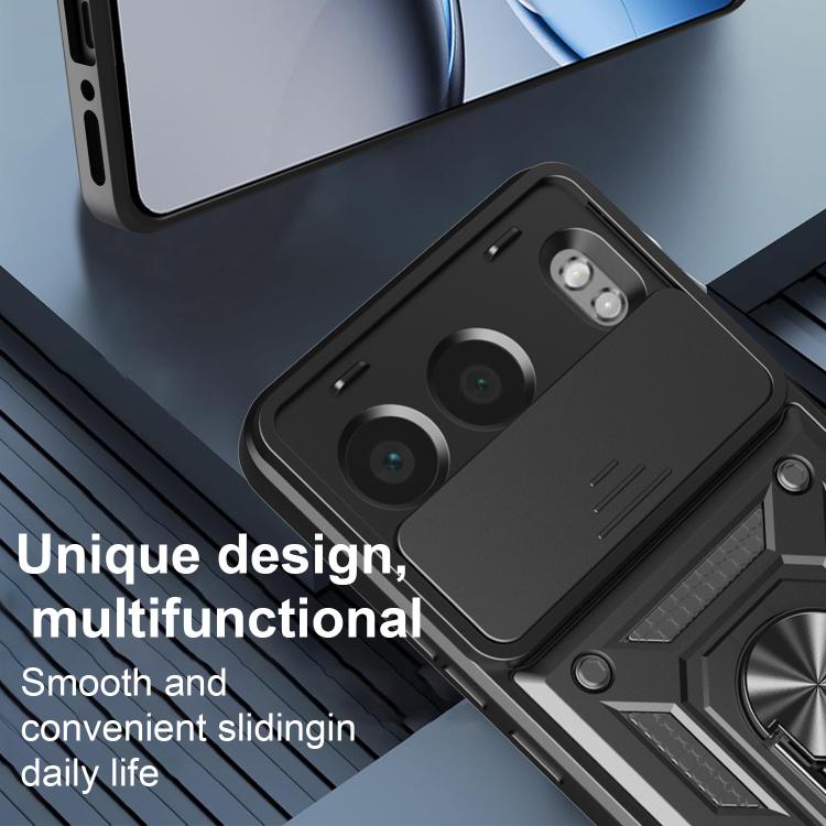 Funda híbrida TPU y PC OnePlus Nord 4 con diseño cámara deslizante (Roja)
