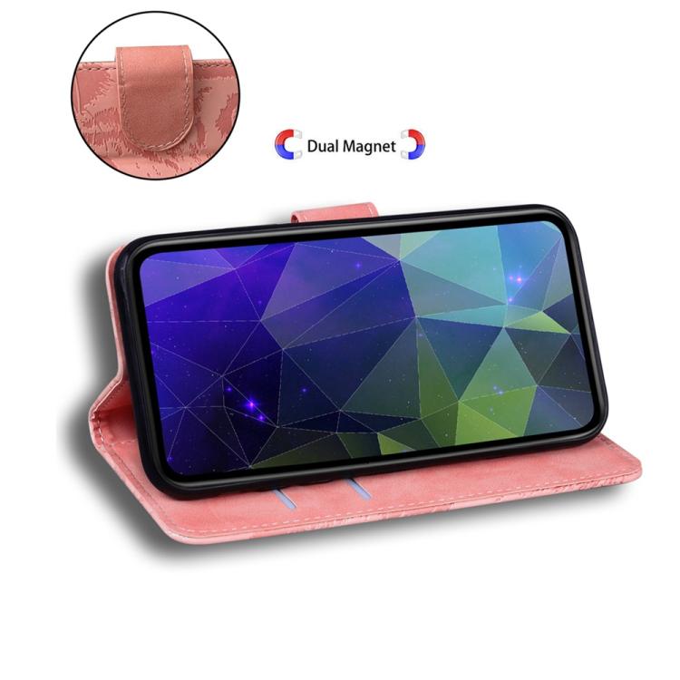 Funda de cuero con tapa y estampado de tigre para Tecno Spark 30 4G (rosa)