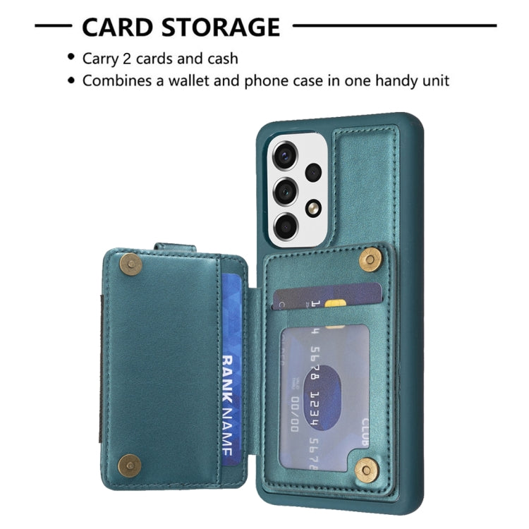 Para Samsung Galaxy A13 5G / 4G BF27 Anillo de metal Tarjeta Bolsa Titular Caja del teléfono (Verde)