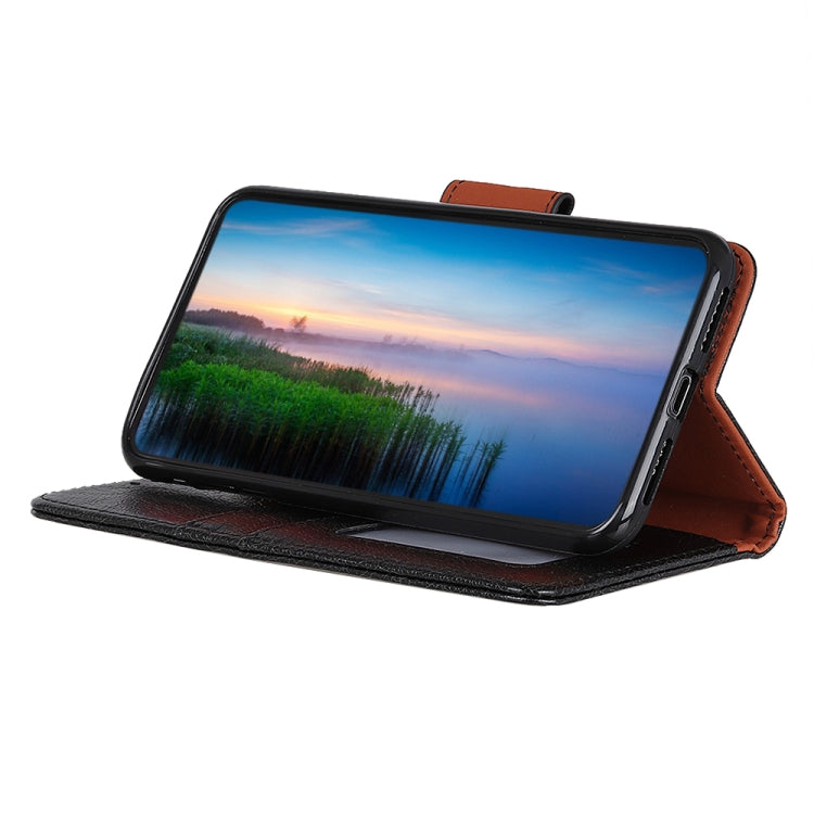Funda de Cuero para Huawei Mate 60 Pro con Tapa y Textura de Napa (Negro)