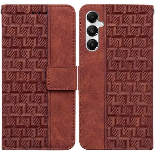 Funda para Samsung Galaxy A05S Cuero Relieve Geométrico (Marrón)