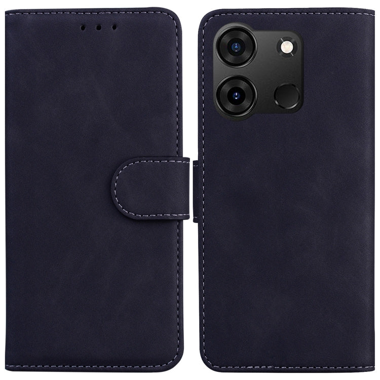 Funda de Cuero con Tapa para Infinix Smart 7 India y 7 Plus Skin Feel (Negro)