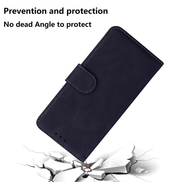 Funda de cuero con tapa abatible para Infinix Hot 50 Pro+ 4G, color puro y tacto suave (negro)