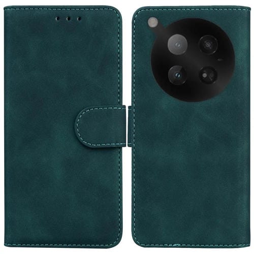 Funda de cuero con tapa para Infinix Zero 40 4G/5G, color puro y tacto suave (verde)