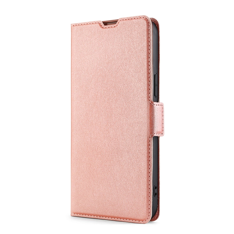 Estuche de Cuero para Huawei Enjoy 60 Pro / Nova 11I con Tapa Horizontal y Hebilla Lateral (Oro Rosa)