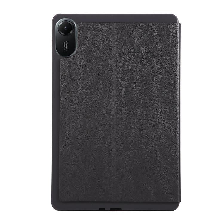 Funda de cuero Crazy Horse para tableta Xiaomi Redmi Pad 2 (negra)