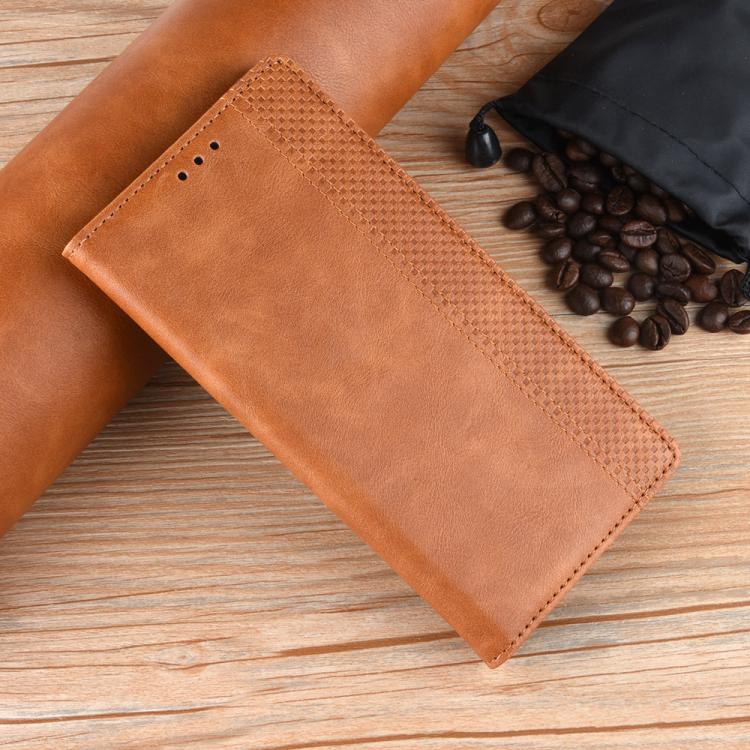 Funda de Cuero con Textura Retro y Hebilla Magnética para BlackView Wave 8 / 8C / Oscal Flat 2 (Marrón)