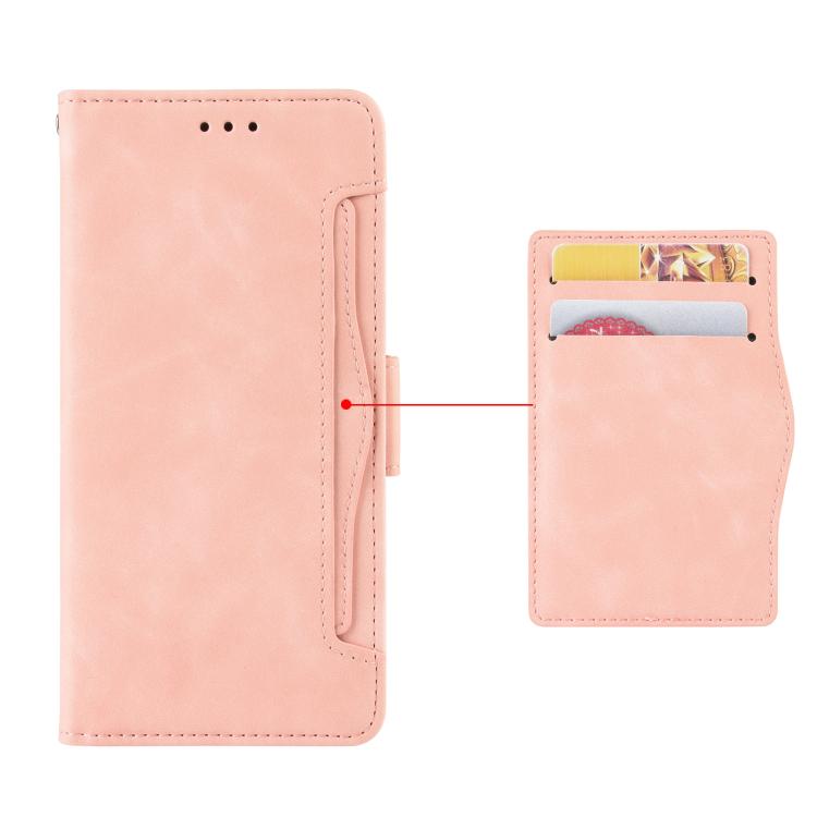Funda Piel Sintética Textura Becerro con Ranuras para Tarjetas para BlackView Wave 8 / 8C / Oscal Flat 2 (Rosa)