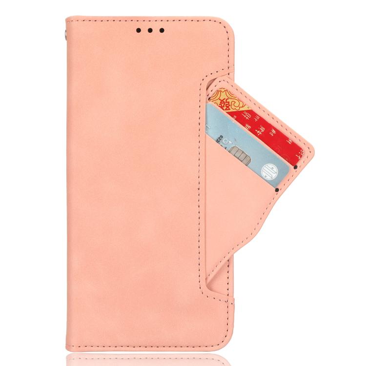 Funda Piel Sintética Textura Becerro con Ranuras para Tarjetas para BlackView Wave 8 / 8C / Oscal Flat 2 (Rosa)