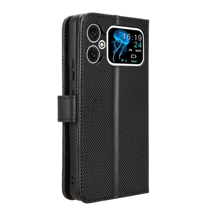 Funda de Cuero con Textura de Diamante para Cubot A20 (Negra)