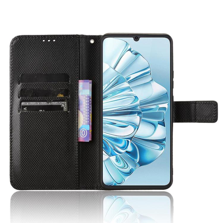 Funda de Cuero con Textura de Diamante para Cubot A20 (Negra)