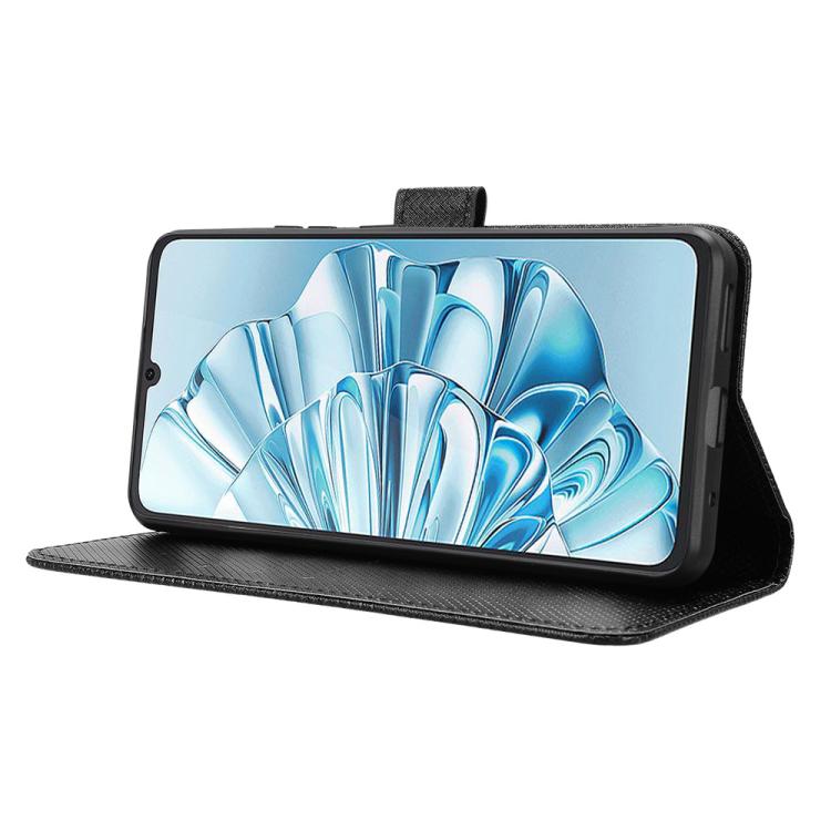 Funda de Cuero con Textura de Diamante para Cubot A20 (Negra)