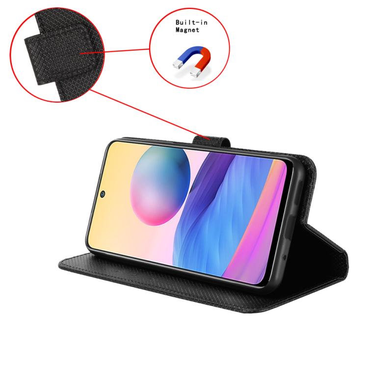 Funda de Cuero con Textura de Diamante para Cubot A20 (Negra)