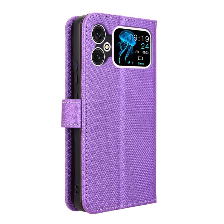 Funda de Cuero para Cubot A20 con Textura de Diamante (Morado)