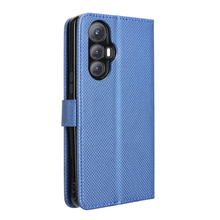Funda de Cuero con Textura de Diamante para Cubot Max 5 (Azul)