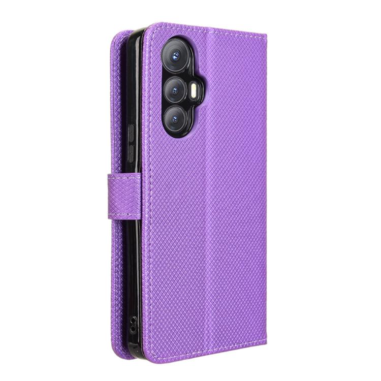 Funda de Cuero con Textura de Diamante para Cubot Max 5 (Morado)