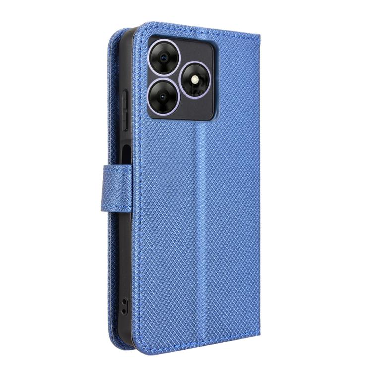 Funda de Cuero con Textura de Diamante para BlackView Wave 8 / 8C / Oscal Flat 2 (Azul)