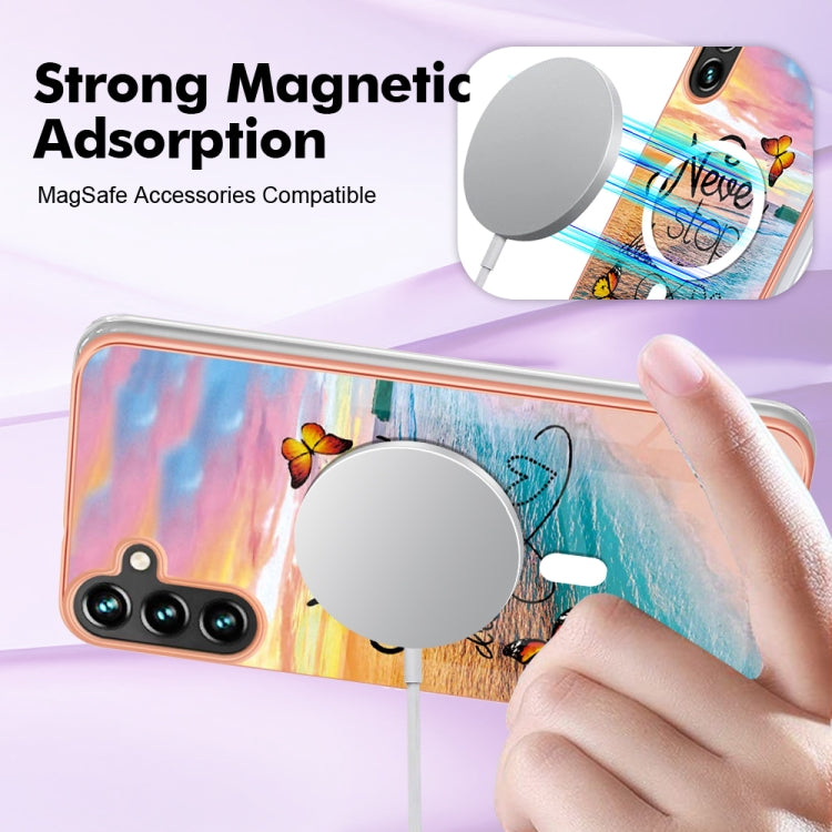 Caja de Teléfono Samsung Galaxy A54 5G Imd Magsafe TPU Doble Cara (Dream Butterfly)