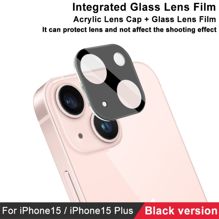 Película de Lente de Vidrio Integrada Imak para iPhone 15/15 Plus Alta Definición (Negra) - MOVILSTORE