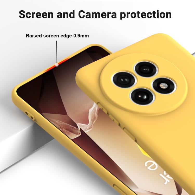 Funda Silicona Líquida a Prueba de Golpes para OnePlus 13R / Ace 5 / 5 Pro (Amarilla)