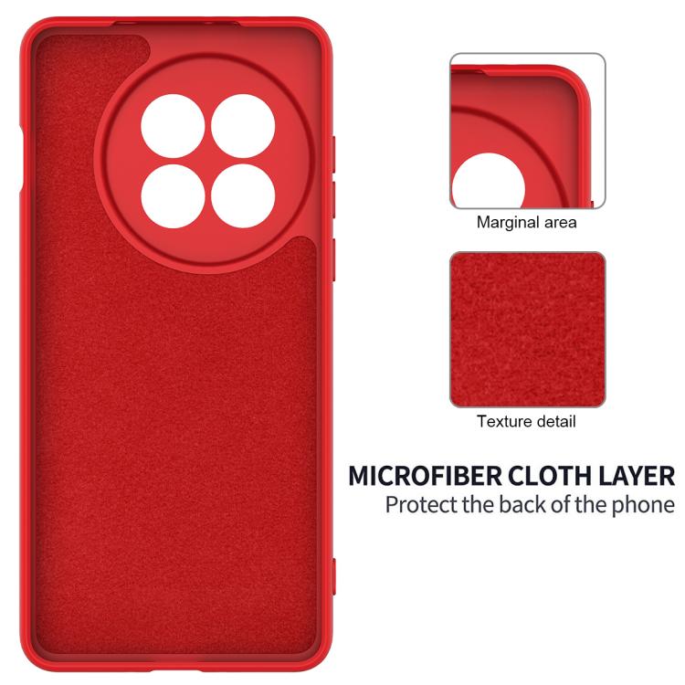 Funda Silicona Líquida OnePlus 13R Ace 5 5 Pro a Prueba de Golpes (Rojo)