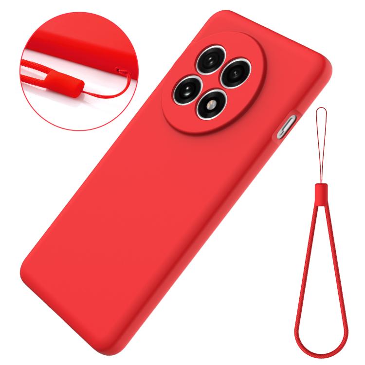 Funda Silicona Líquida OnePlus 13R Ace 5 5 Pro a Prueba de Golpes (Rojo)