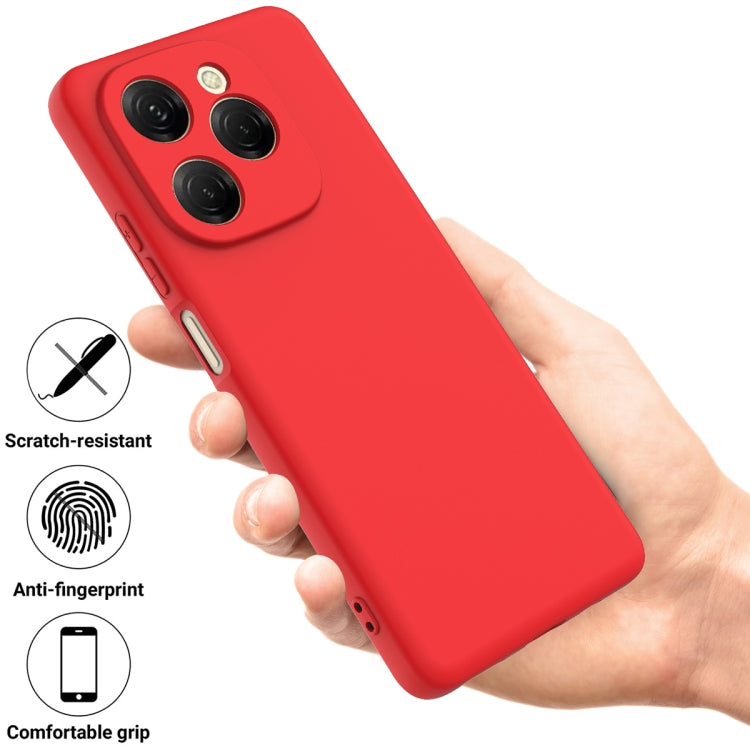 Funda Silicona Líquida Tecno Spark 20 Pro 5G a Prueba de Golpes (Rojo)