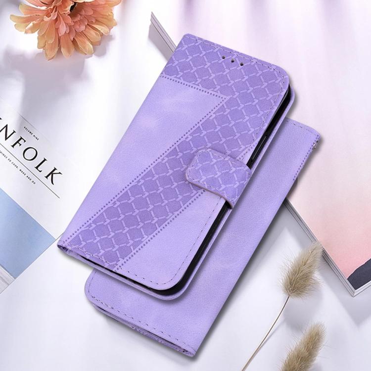 Funda de cuero con relieve de siete formas para Infinix Zero 40 4G/5G (morada)