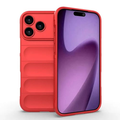 Funda de TPU + franela Magic Shield para iPhone 17 Pro Max (roja)
