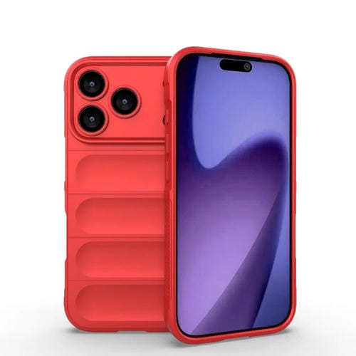 Funda de TPU + franela Magic Shield para iPhone 17 Pro (roja)