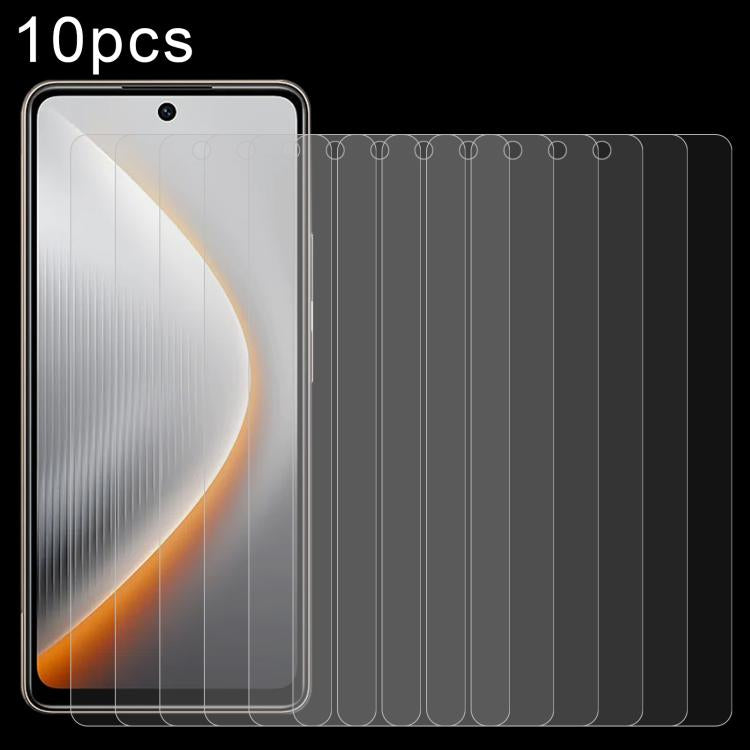 Película de vidrio templado 9H 2.5D de 0,26 mm para Tecno Pova 7 4G (10 unidades)
