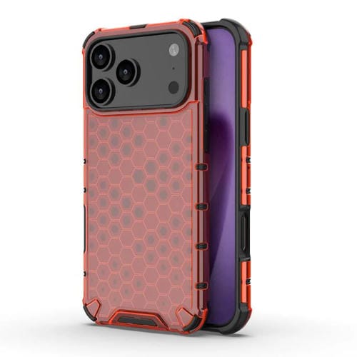 Funda antigolpes Honeycomb para iPhone 17 Pro (roja)