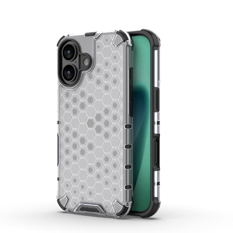 Funda antigolpes Honeycomb para iPhone 17 (blanca)