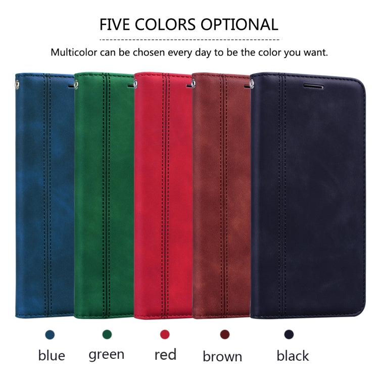 Estuche Cuero Pu Samsung Galaxy J4 Plus (2018) Tapa Horizontal Magnética Soporte Ranura Tarjeta Cordón (Verde)