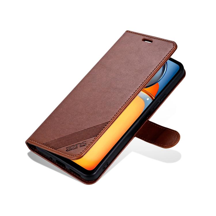 Funda de Piel de Oveja con Tapa para Huawei Mate 70 Pro y 70 Pro+ (Marrón)