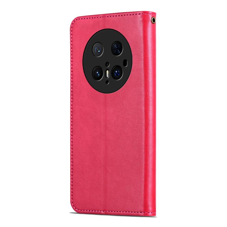 Funda de Piel de Oveja con Tapa para Huawei Mate 70 Pro y 70 Pro+ (Roja)