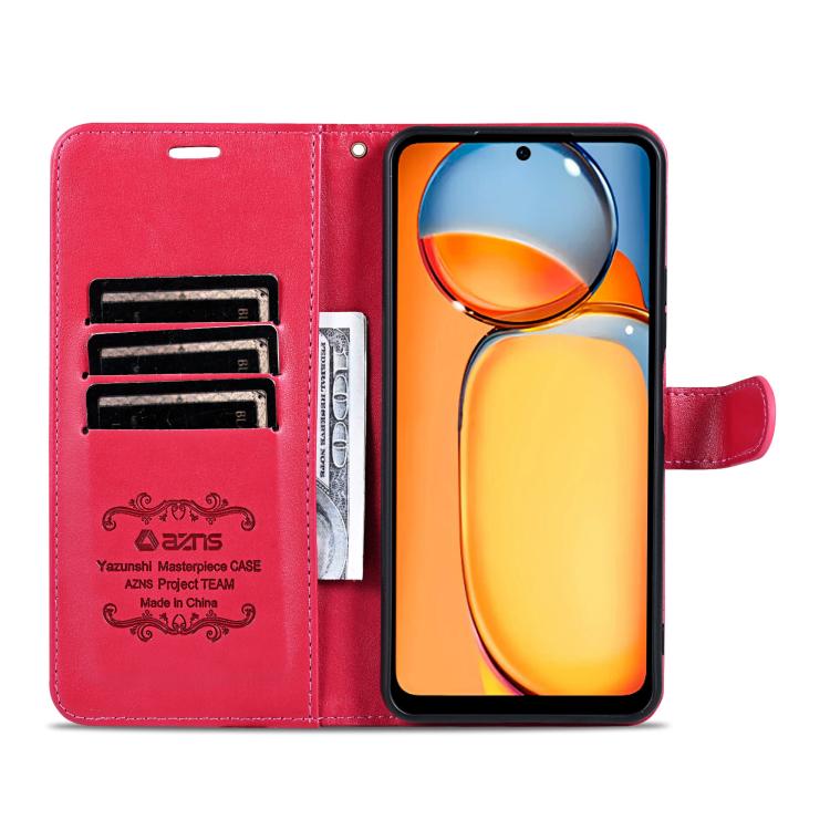 Funda de Piel de Oveja con Tapa para Huawei Mate 70 Pro y 70 Pro+ (Roja)