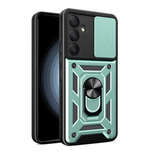 Funda para teléfono Samsung Galaxy A35 5G Cubierta de Cámara Deslizante TPU + PC (Verde)