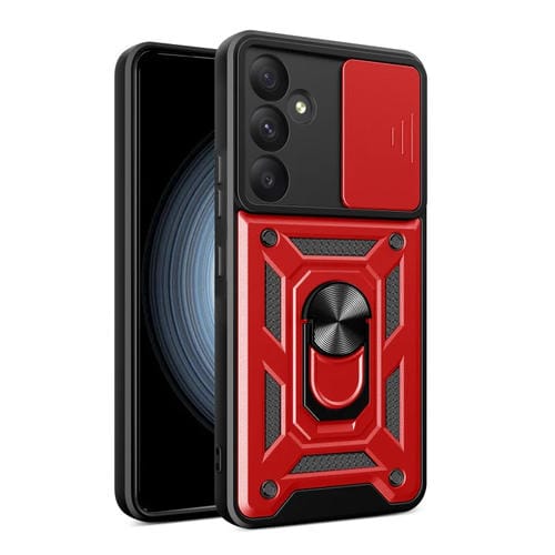 Funda para Teléfono Samsung Galaxy A55 5G Cubierta de Cámara Deslizante TPU + PC (Rojo)