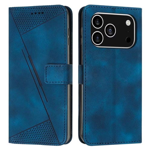 Funda de cuero triangular Dream Triangle con cordón para iPhone 17 Pro (azul)