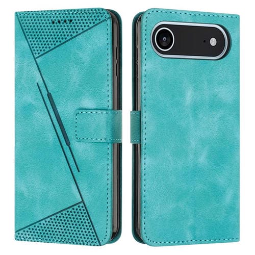 Funda de cuero triangular Dream para iPhone 17 Air con cordón (verde)