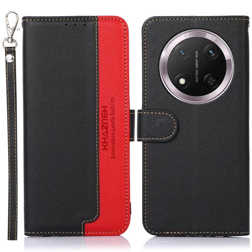 Funda para Teléfono Khazneh Litchi Rfid para Honor X9C (Negro)