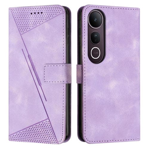 Funda de Cuero Dream Triangle con Cordón para Vivo V50 Lite (Morado)