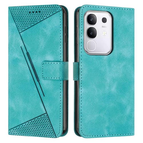 Funda de Cuero Triangular Dream Triangle con Cordón para Vivo Y29 4G (Verde)