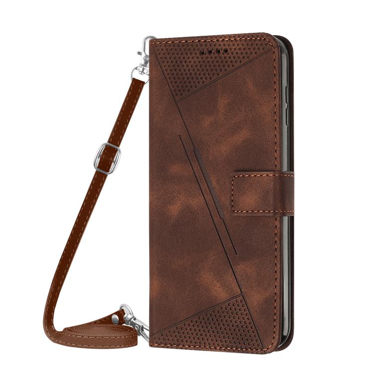 Funda de Cuero Triangular con Cordón para Oppo A5 Pro 5G Global Dream (Marrón)