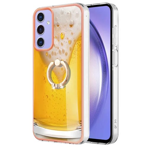 Estuche para Teléfono Samsung Galaxy A15 5G Imd Doble Cara Galvanoplastia Soporte Anillo (Cerveza de Barril)