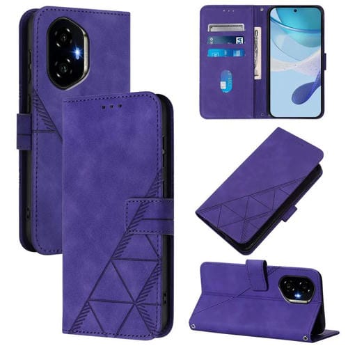 Funda de Cuero con Relieve 3D para Teléfono Honor 300 (Morado)