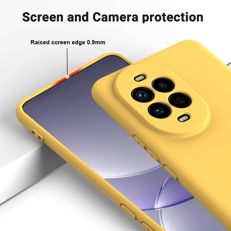 Funda Protectora Silicona Líquida Huawei Nova 13 Pro Cobertura Total (Amarillo)